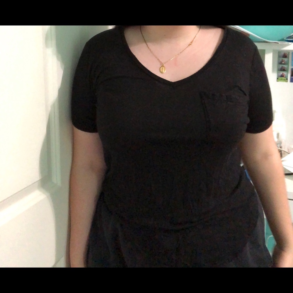 Solid black shirt